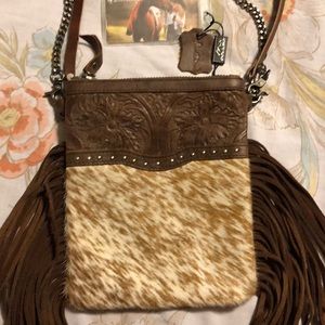 Montana West Cowhide Purse